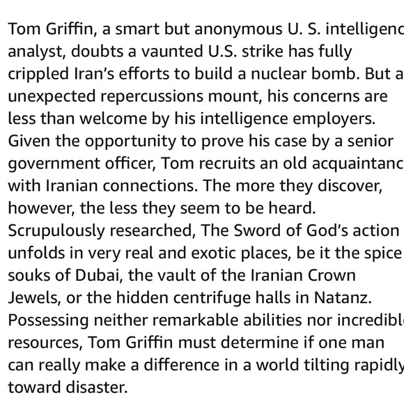 The Sword of God - Carey Allen Krause. Fiction Paperback Book. Like New - Picture 4 of 12